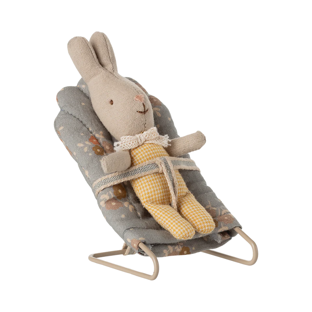 Leżaczek Vintage Złamany Błękit - Babysitter My - Akcesoria dla Myszek i Króliczków - Maileg