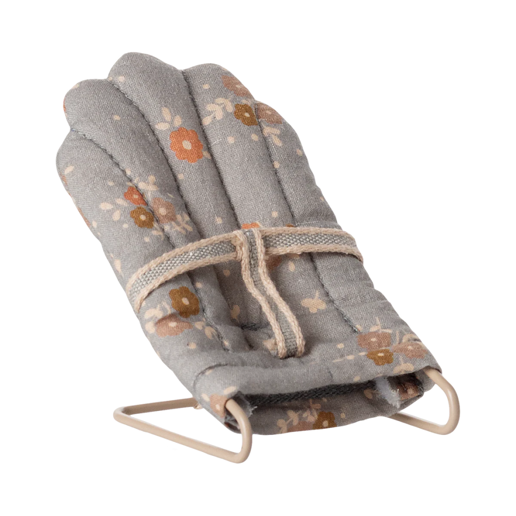 Leżaczek Vintage Złamany Błękit - Babysitter My - Akcesoria dla Myszek i Króliczków - Maileg