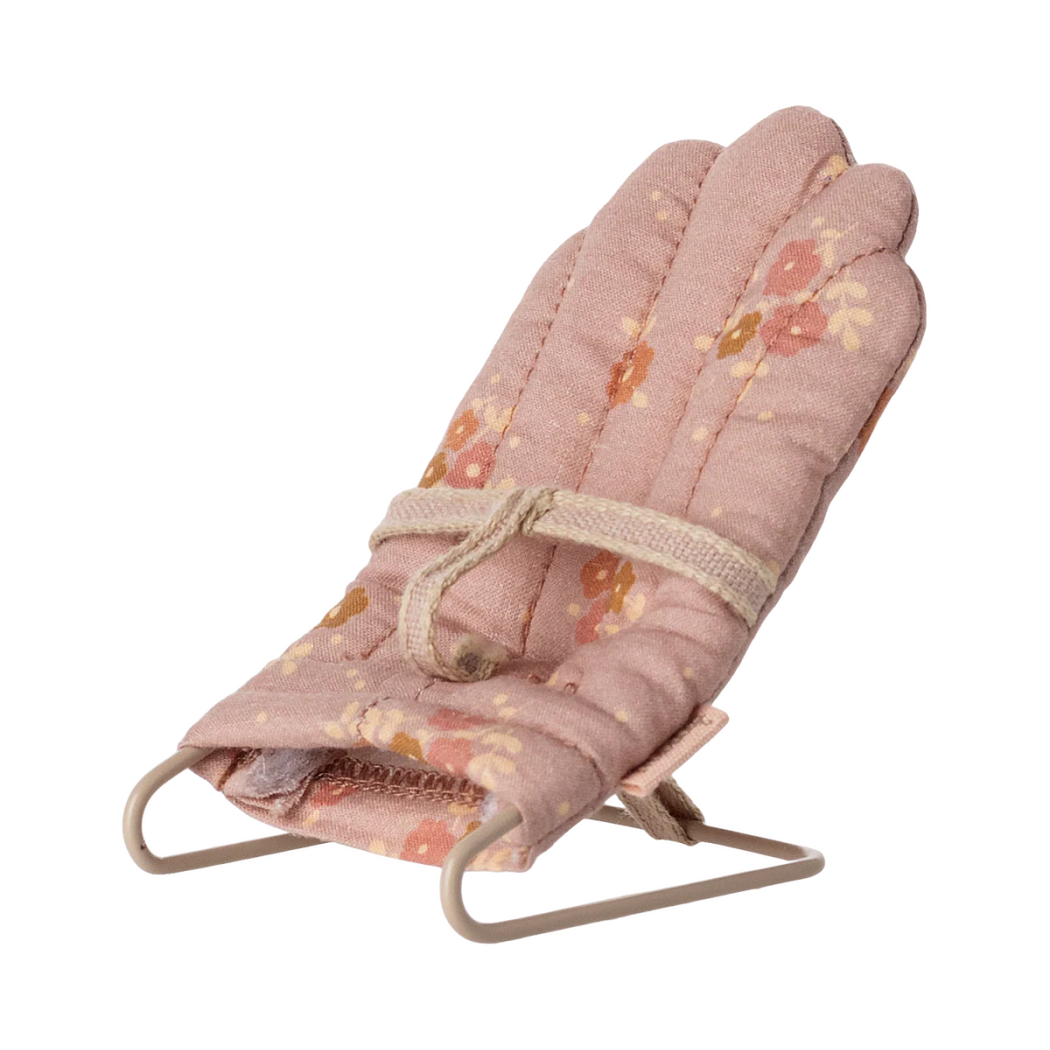 Leżaczek Vintage Pudrowy Róż - Babysitter My - Akcesoria dla Myszek i Króliczków - Maileg