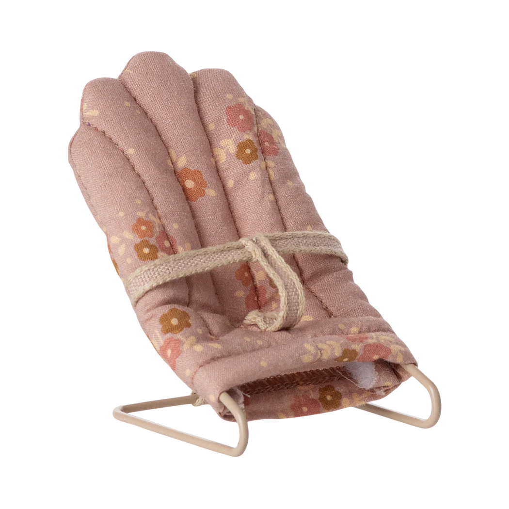 Leżaczek Vintage Pudrowy Róż - Babysitter My - Akcesoria dla Myszek i Króliczków - Maileg