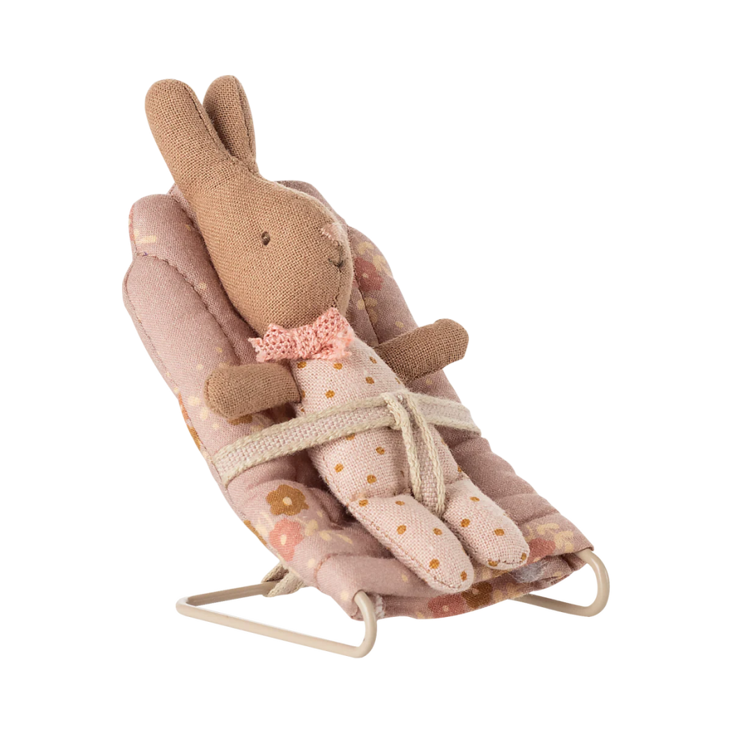 Leżaczek Vintage Pudrowy Róż - Babysitter My - Akcesoria dla Myszek i Króliczków - Maileg