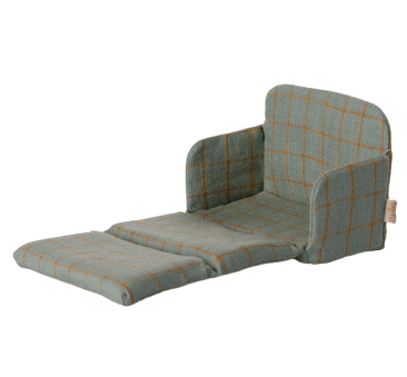 Zielona Rozkładana Kanapa w Kratkę - Sofa Bed - Akcesoria Dla Myszek - Maileg