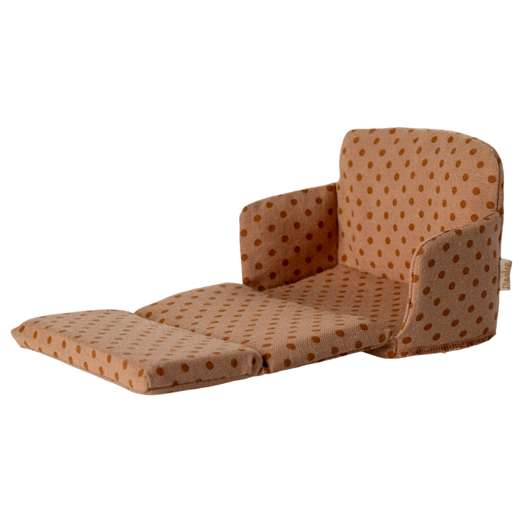 Pomarańczowa Rozkładana Kanapa w Kropki - Sofa Bed - Akcesoria Dla Myszek - Maileg