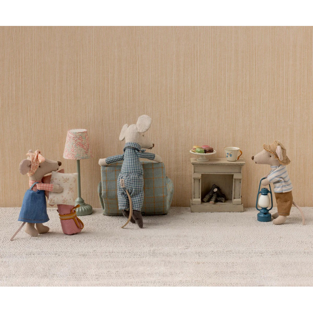 Pomarańczowa Rozkładana Kanapa w Kropki - Sofa Bed - Akcesoria Dla Myszek - Maileg