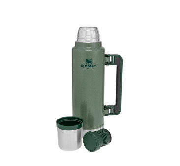 Hammertone Green 1.4L - Termos na Napoje - Legendary Classic - Butelka Termiczna z Zakrętką-Kubkiem - Stanley