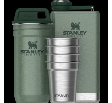 Piersiówka Stalowa z Kieliszkami Hammertone Green - Adventure - Stanley