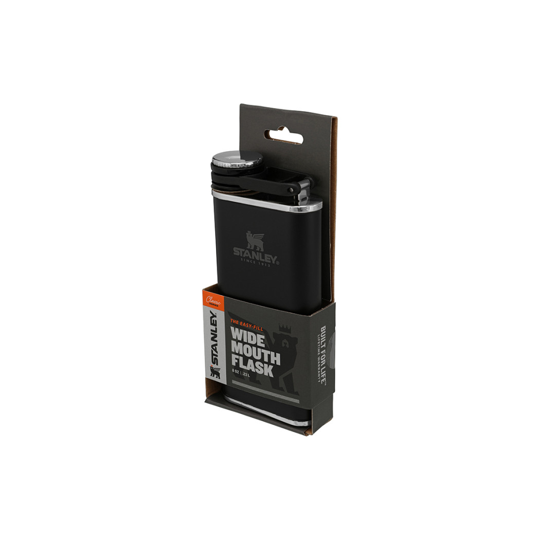 Czarna Piersiówka Stalowa 0,23L - Matte Black - Seria Classic - Stanley