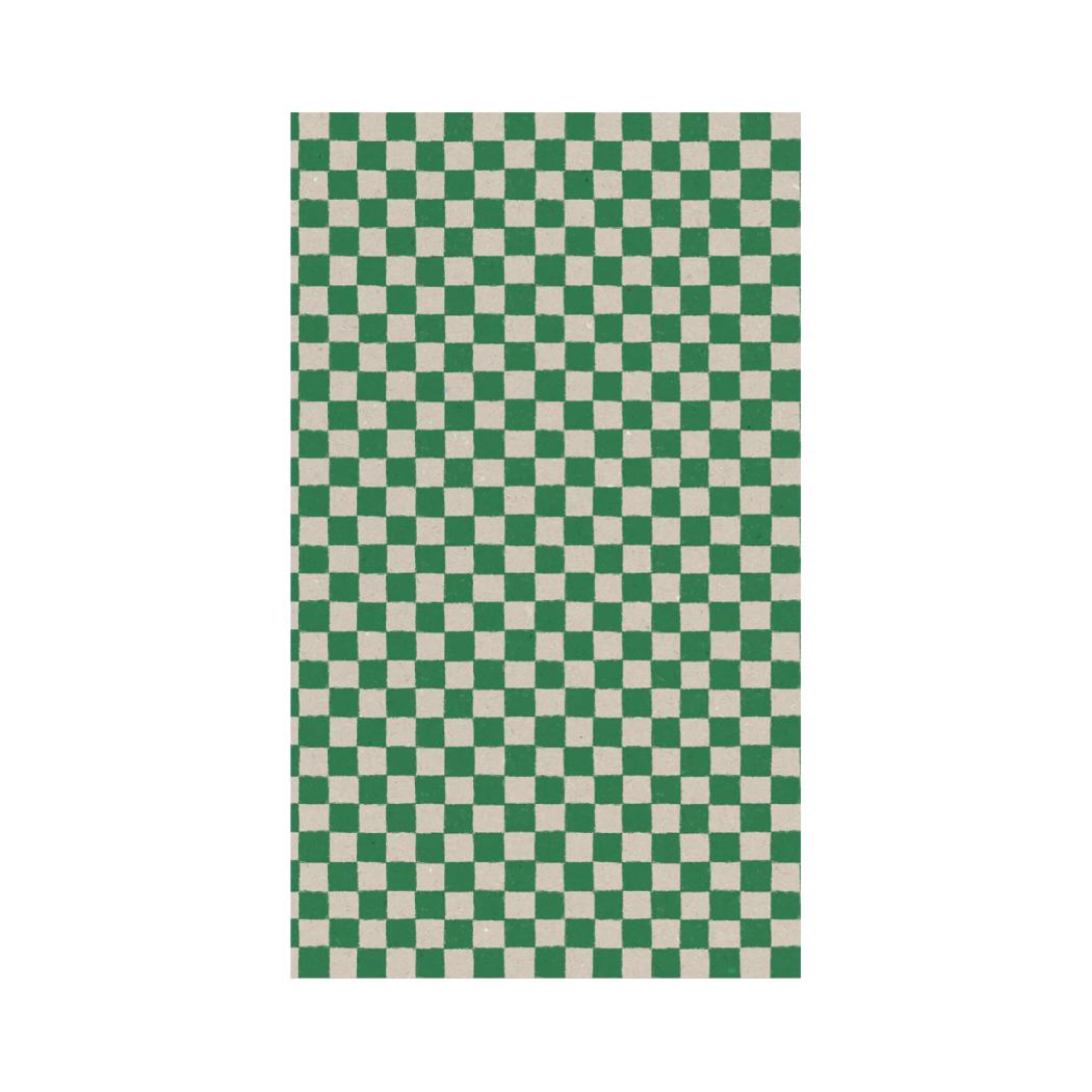 Zielona Krata - Gruby Papier Do Pakowania Prezentów - 10 metrów x 55 cm - Maileg