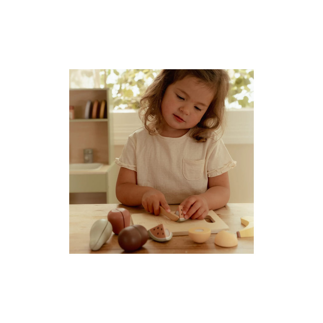 Deska do Krojenia z Owocami - Drewniana Zabawka - Little Dutch