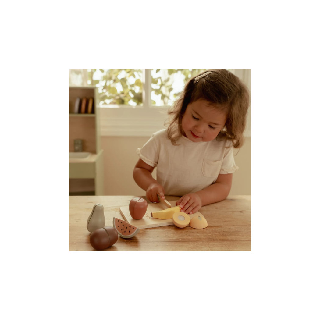 Deska do Krojenia z Owocami - Drewniana Zabawka - Little Dutch