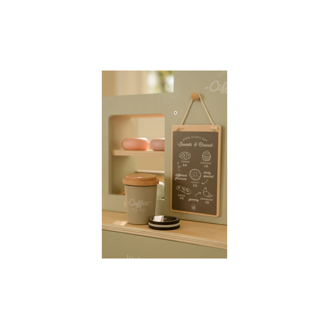 Kawiarenka - Drewniany Zestaw z 19 Akcesoriami do Zabawy - Little Dutch