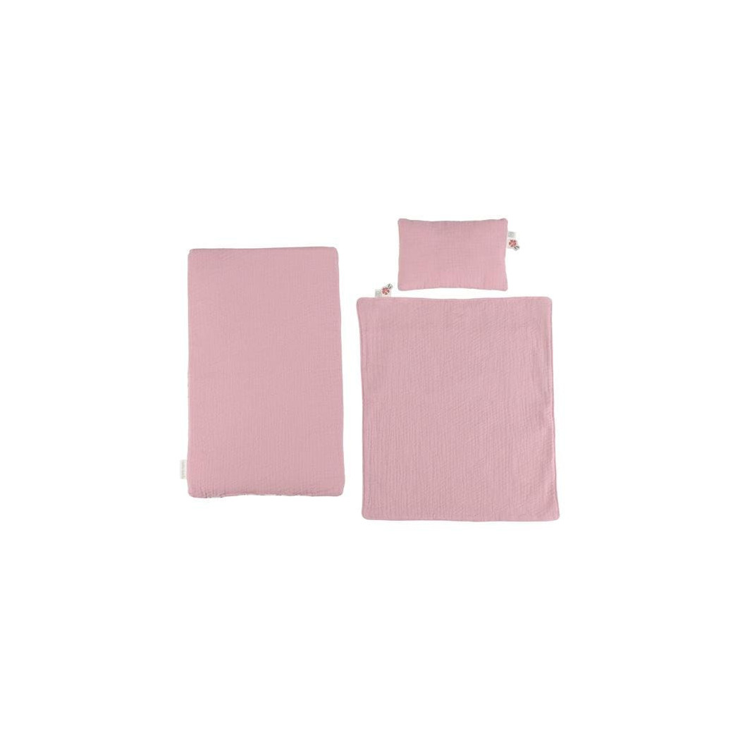 Drewniane Łóżeczko dla Lalek z Pościelą - Little Dutch