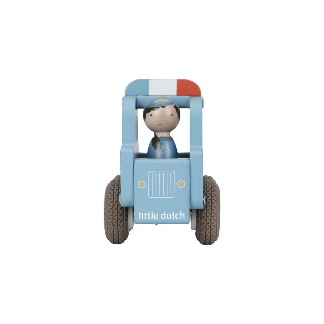 Samochód Policyjny - Drewniane Auto Wóz Policyjny z Wyjmowanym Ludzikiem - Little Dutch