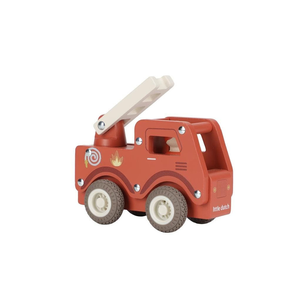 Straż Pożarna - Drewniane Auto Straż Pożarna z Wyjmowanym Ludzikiem - Little Dutch