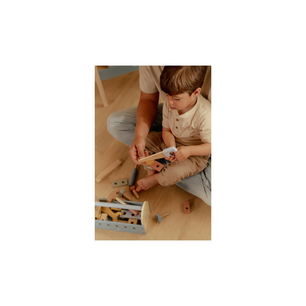 Skrzynka Majsterkowicza - Zestaw z Drewnianymi Narzędziami - Little Dutch