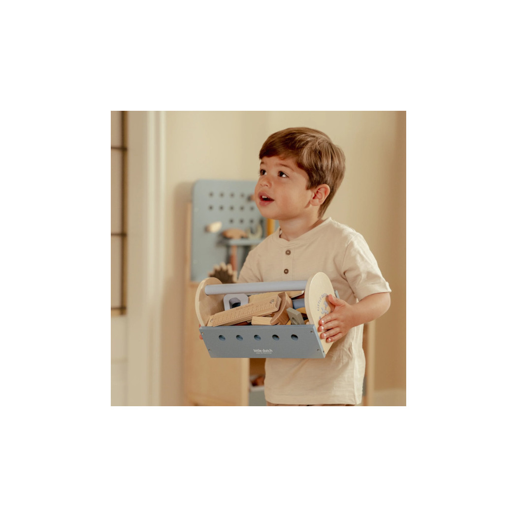 Skrzynka Majsterkowicza - Zestaw z Drewnianymi Narzędziami - Little Dutch