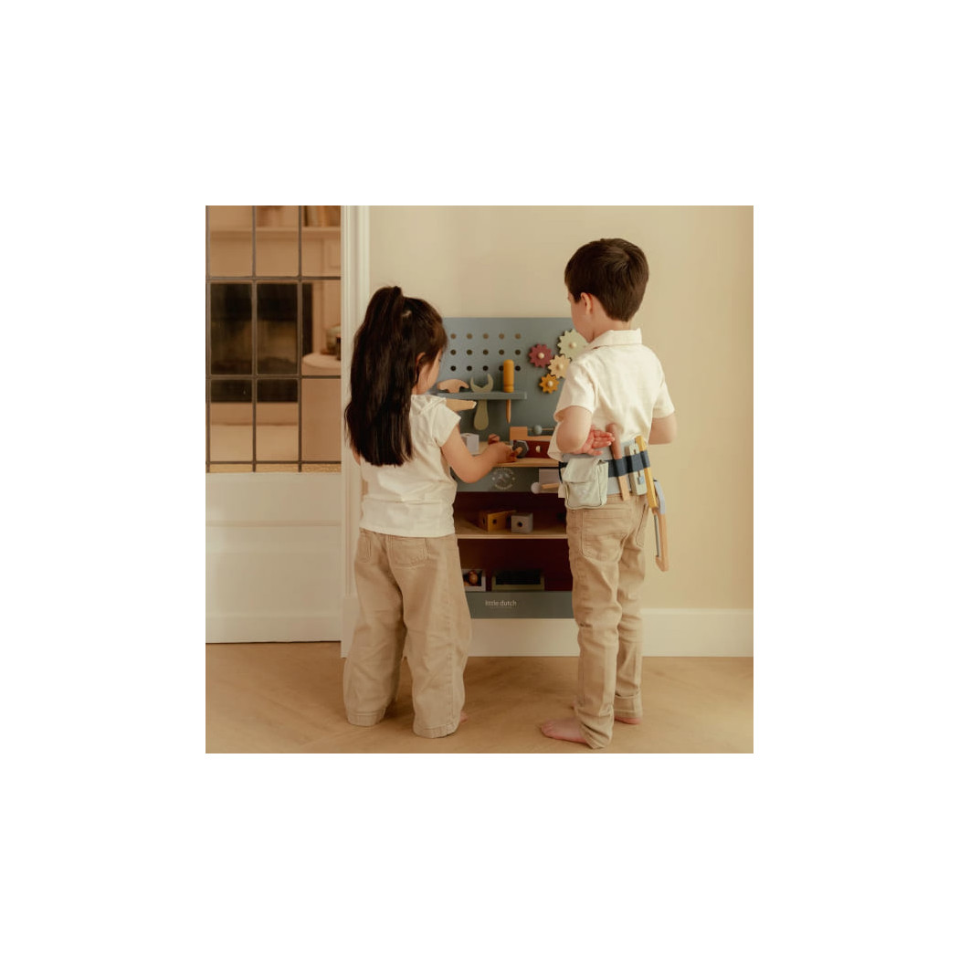 Drewniany Warsztat dla Dzieci z Narzędziami - Little Dutch