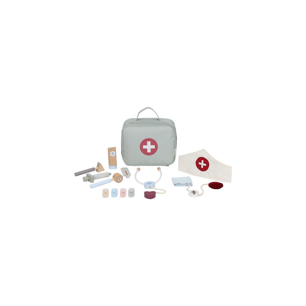 Drewniany Zestaw Małego Lekarza z Akcesoriami - Little Dutch