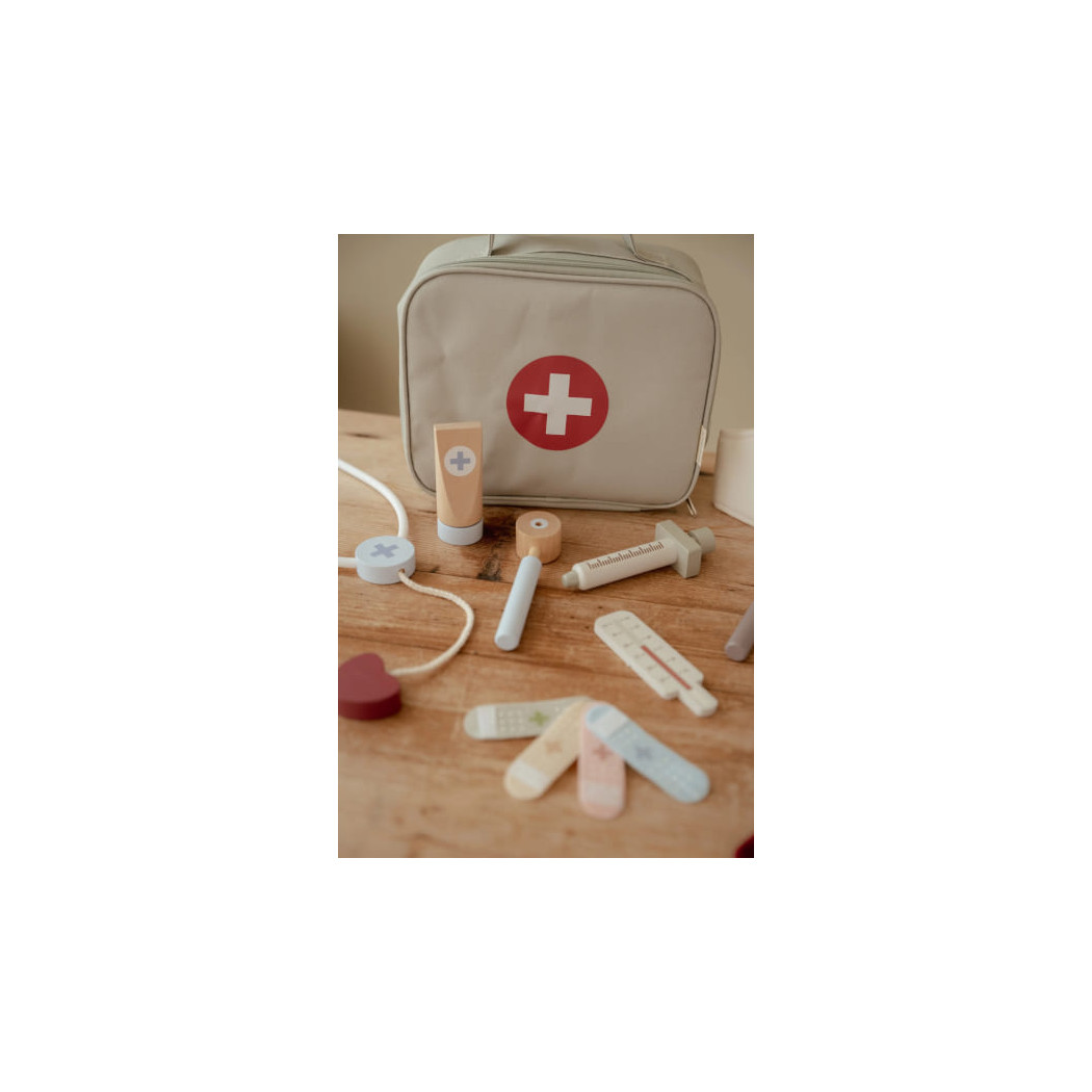 Drewniany Zestaw Małego Lekarza z Akcesoriami - Little Dutch