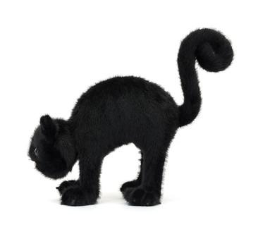 Szczęśliwa Kotka 25 cm - Czarny Kot Spookipaws - Pluszak Halloween - Maskotka Przytulanka - JellyCat