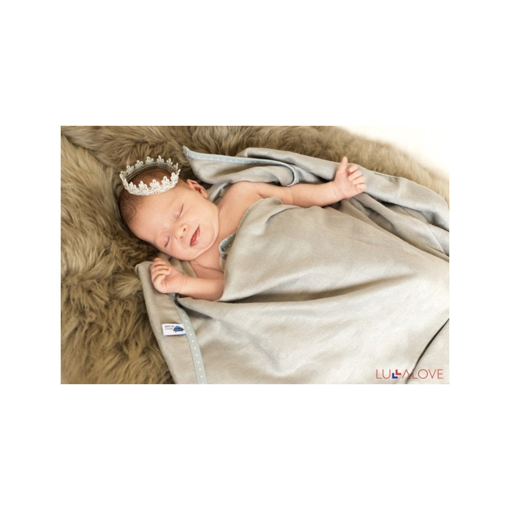 SupeRRO newborn gray - szary kocyk/otulacz bambusowy 70x70 - LullaLove