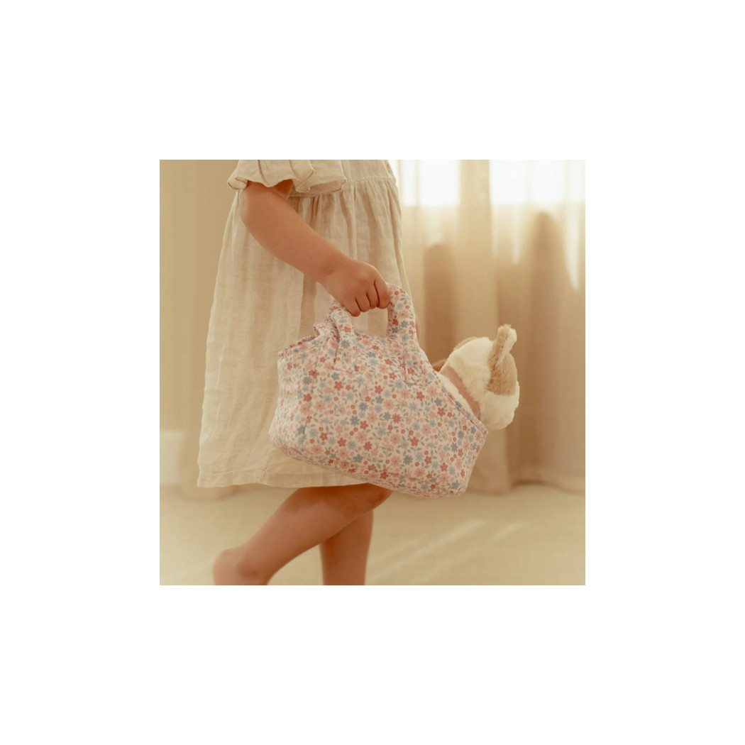 Kot Marley w Torebce z Kwiatowym Nadrukiem - Maskotka Przytulanka z Akcesoriami do Zabawy - Little Dutch