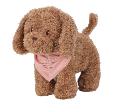 Pies Jackie w Torebce z Kwiatowym Nadrukiem - Maskotka Przytulanka z Akcesoriami do Zabawy - Little Dutch