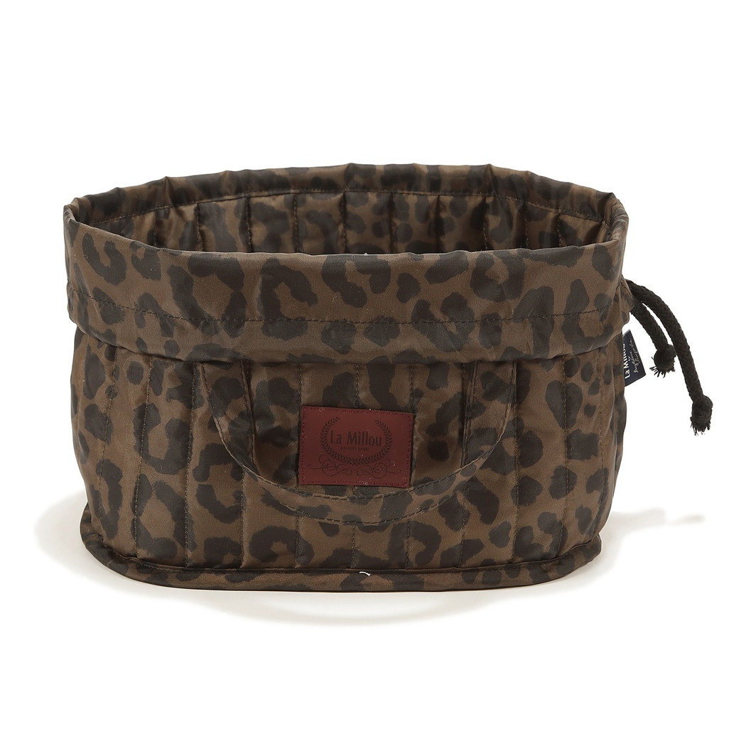 Leopard Choco by Magdalena Lamparska - Pikowany Organizer Na Pieluchy - La Millou