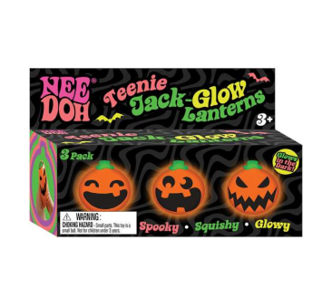 Trzy Malutkie Dynie na Halloween - Świecąca Zabawka Sensoryczna - Gniotek Antystresowy - Needoh