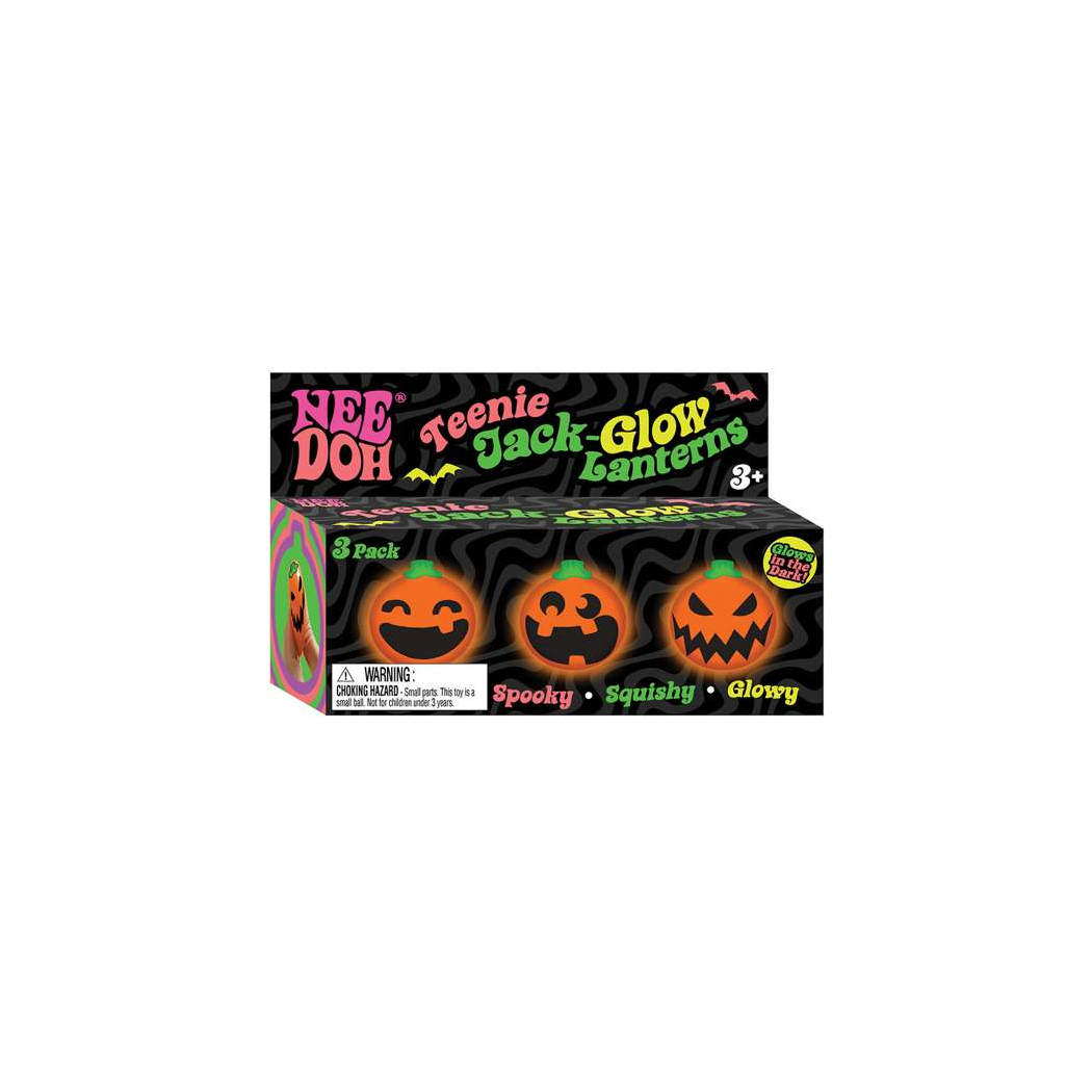 Trzy Malutkie Dynie na Halloween - Świecąca Zabawka Sensoryczna - Gniotek Antystresowy - Needoh