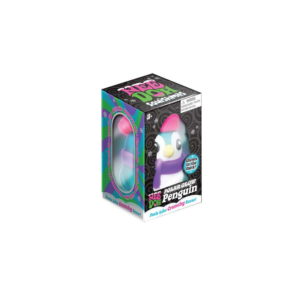 Skrzeczący Pingwinek - Świecąca Zabawka Sensoryczna - Gniotek Antystresowy - Needoh