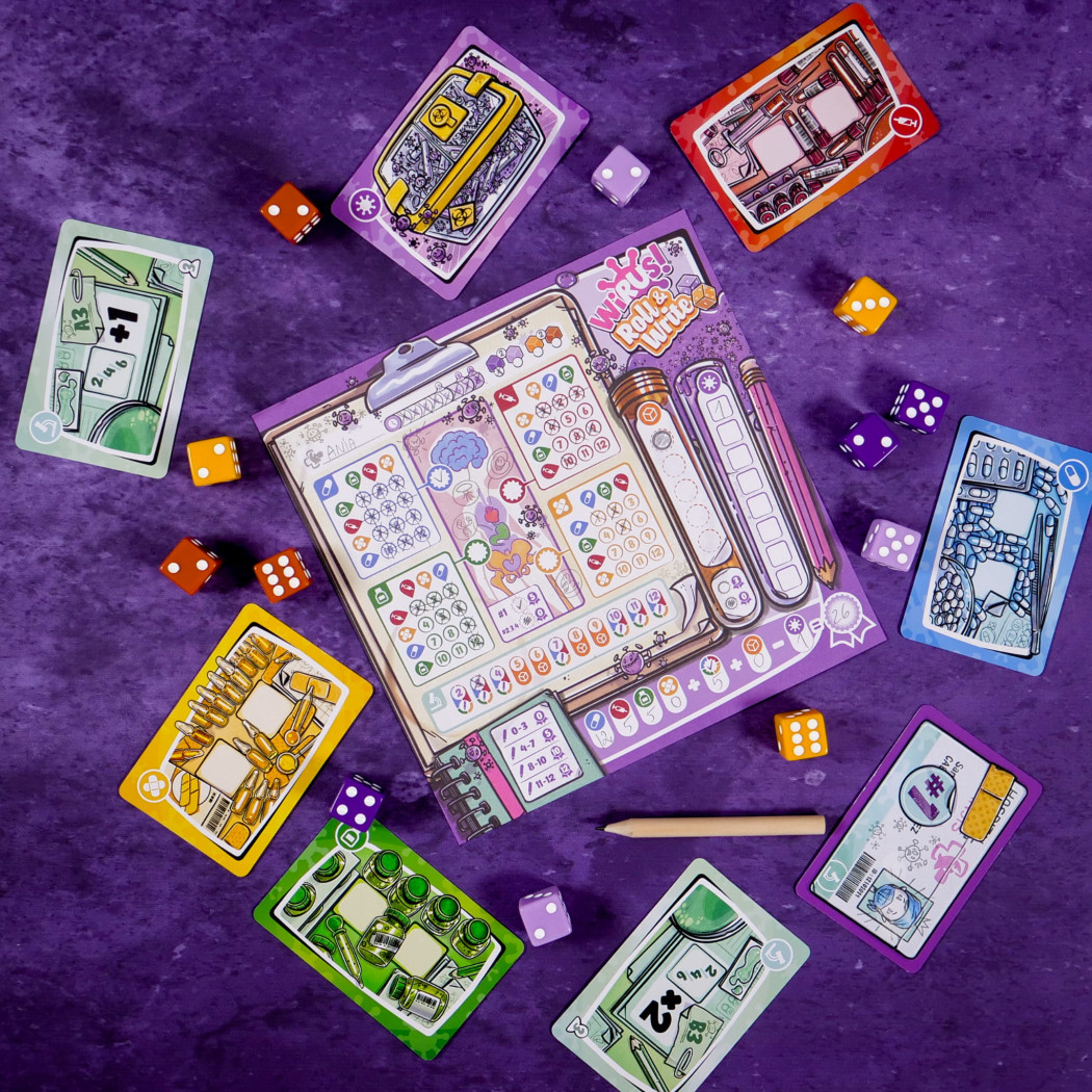 WIRUS! Roll & Write - Taktyczna Gra Kościana - Muduko