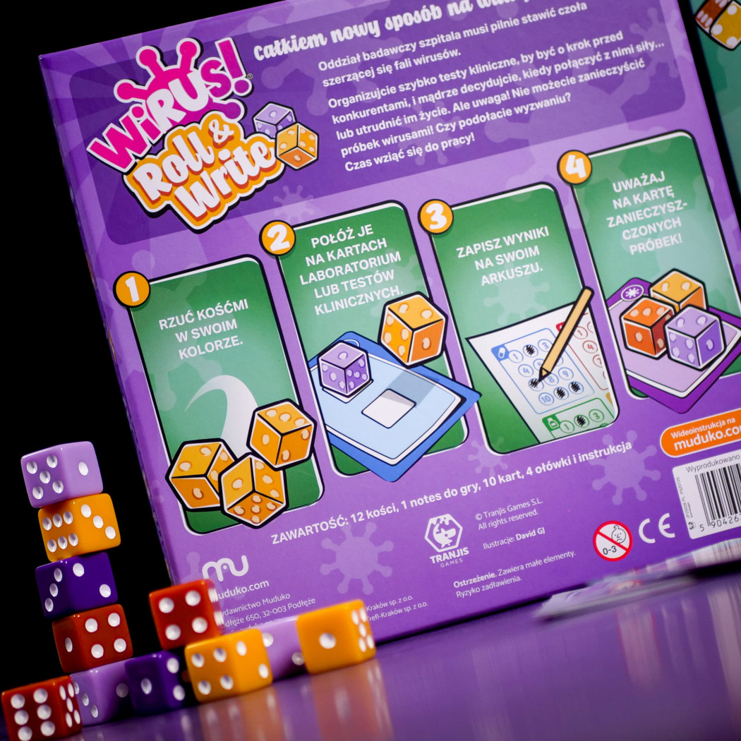 WIRUS! Roll & Write - Taktyczna Gra Kościana - Muduko