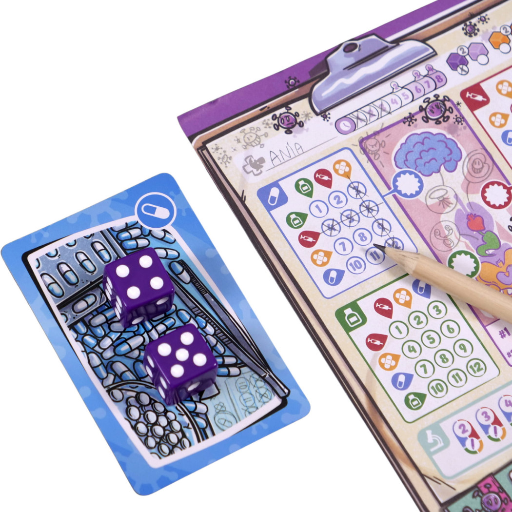 WIRUS! Roll & Write - Taktyczna Gra Kościana - Muduko