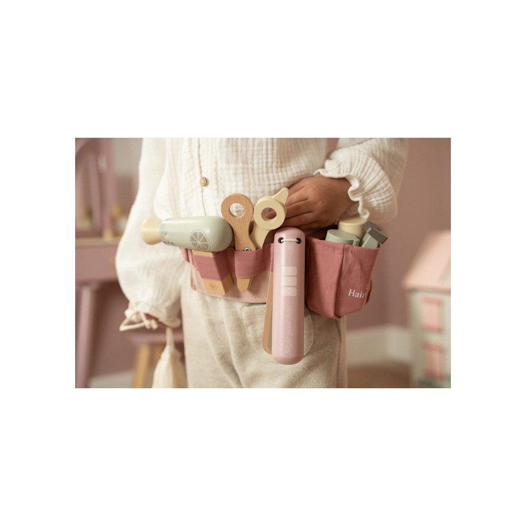 Dziecięcy Fryzjer - Pas Fryzjerski dla Dzieci z Drewnianymi Zabawkami - Little Dutch