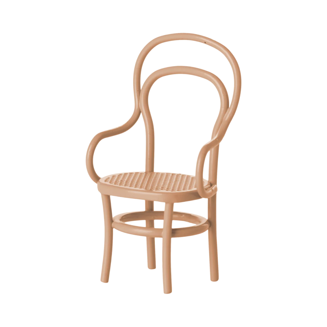 Pudrowy Róż - Małe Metalowe Krzesło Vintage dla Myszek - Maileg