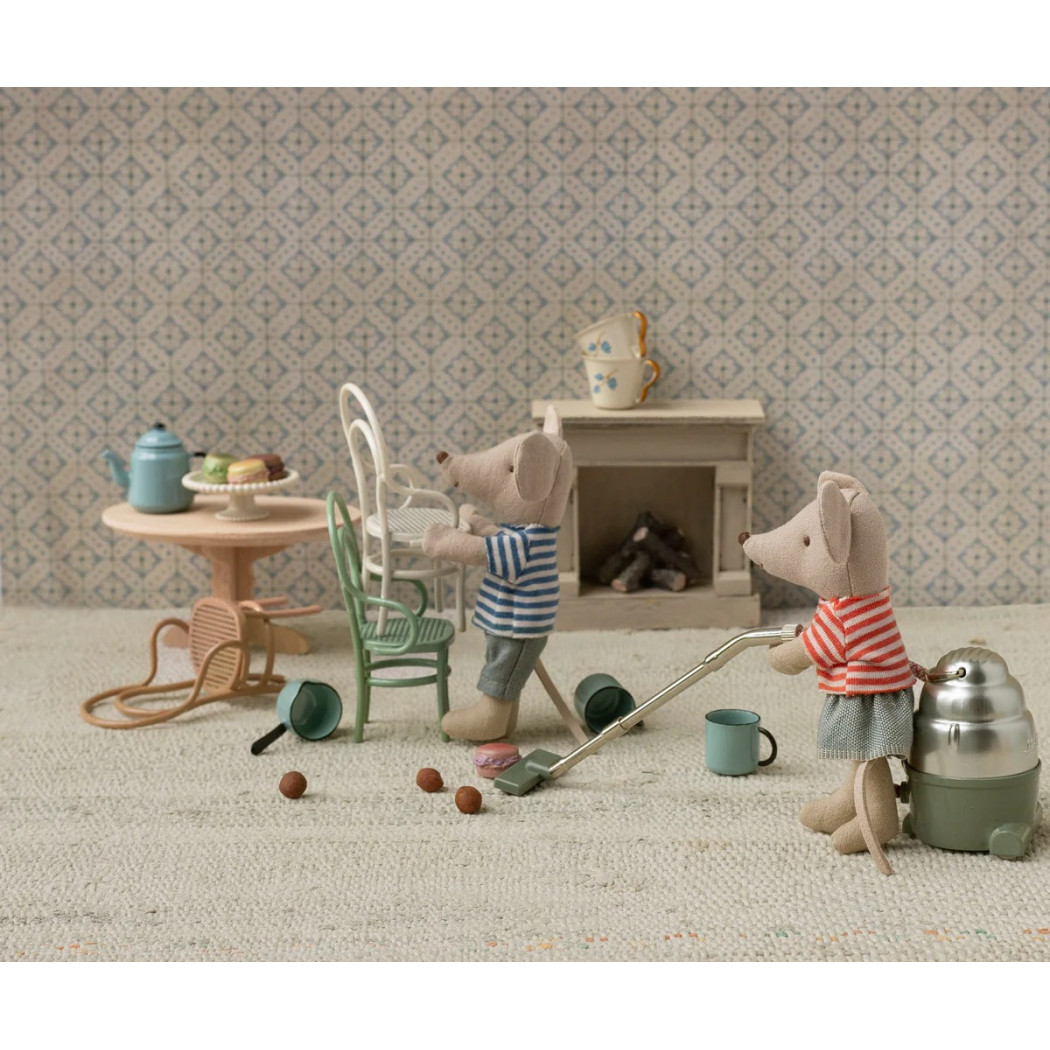 Mięta - Małe Metalowe Krzesło Vintage dla Myszek - Maileg