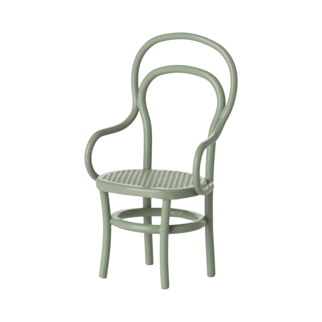 Mięta - Małe Metalowe Krzesło Vintage dla Myszek - Maileg