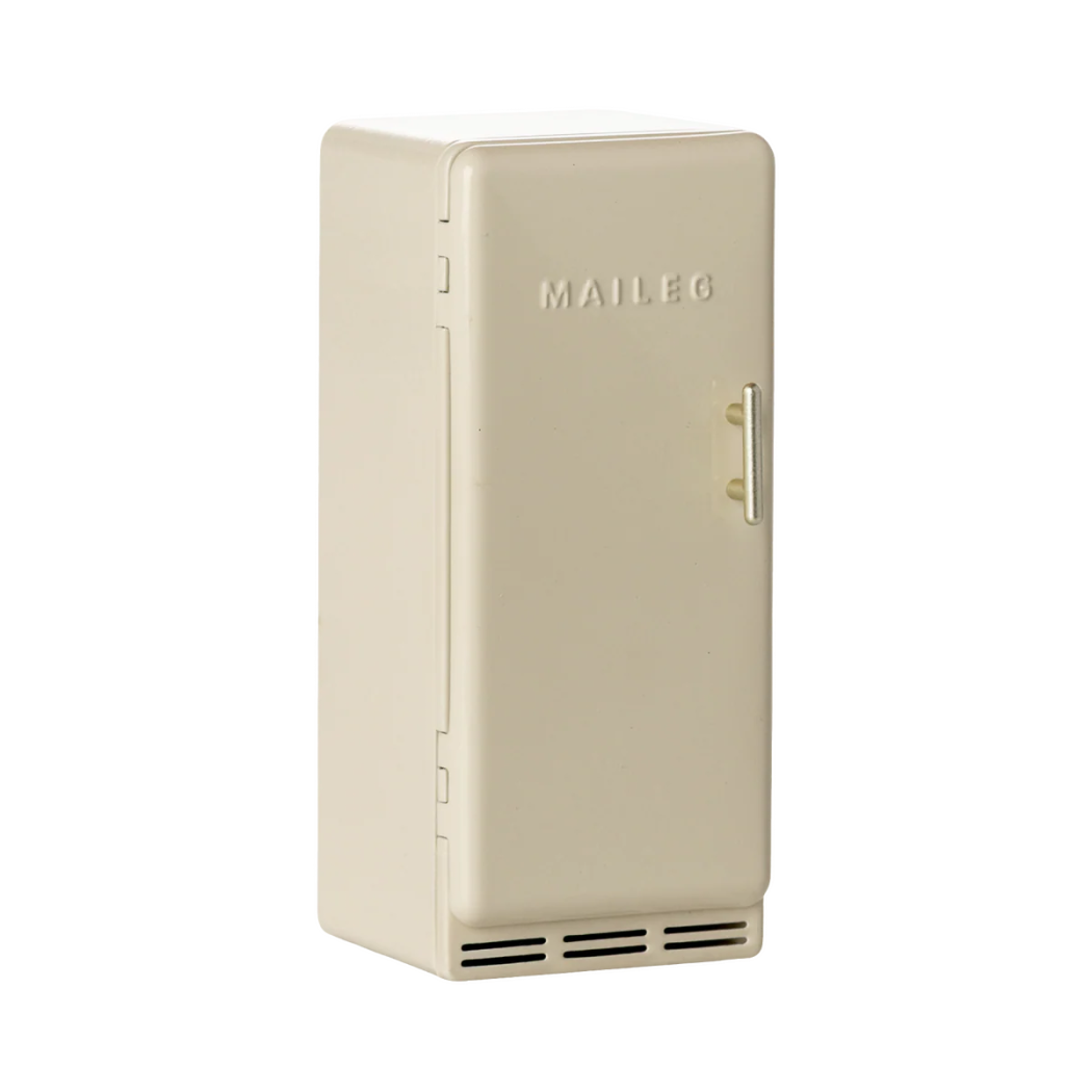 Metalowa Lodówka dla Myszek ze Smakołykami - Złamana Biel - Maileg