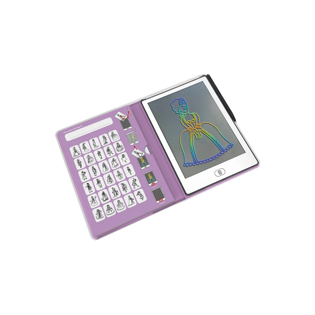 Księżniczki - Tablet do Nauki Rysowania dla Dzieci - Mini Tablet Rysunkowy - Princess - KIDYWOLF