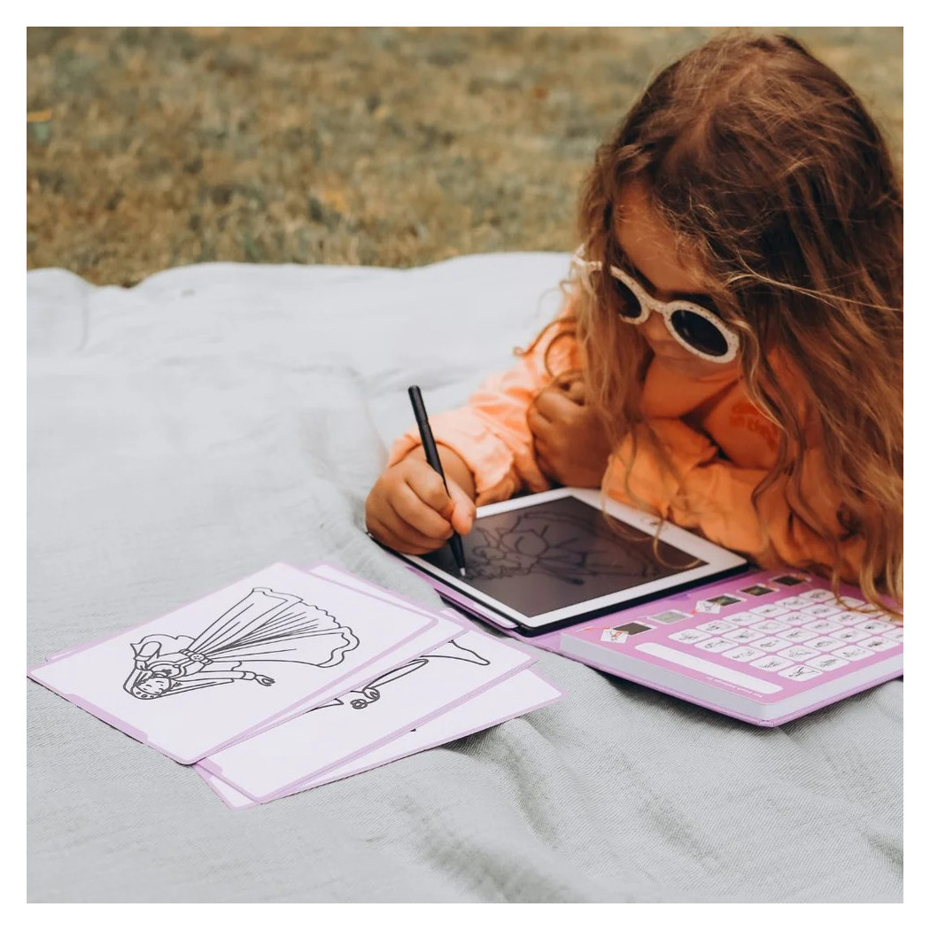 Księżniczki - Tablet do Nauki Rysowania dla Dzieci - Mini Tablet Rysunkowy - Princess - KIDYWOLF