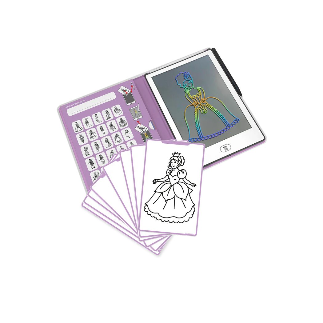 Księżniczki - Tablet do Nauki Rysowania dla Dzieci - Mini Tablet Rysunkowy - Princess - KIDYWOLF