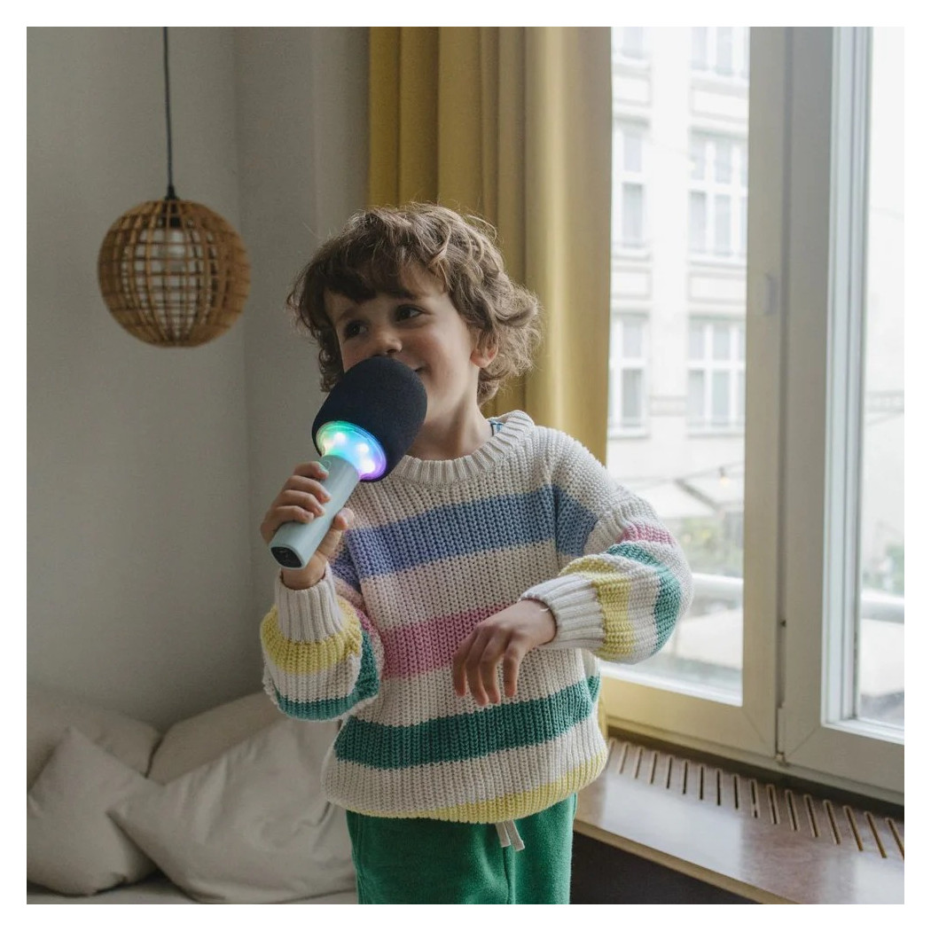 Świecący Mikrofon Karaoke - Zielony - KIDYWOLF