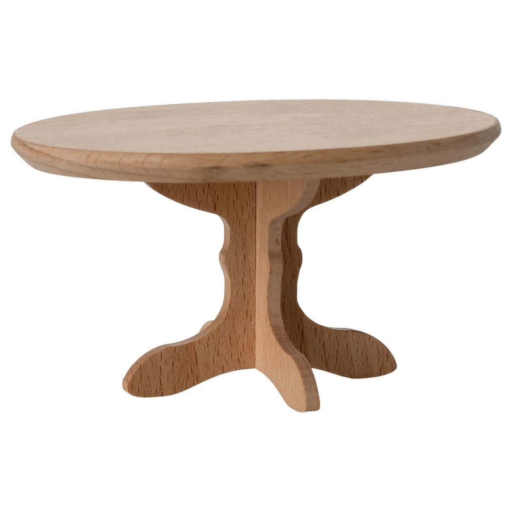 Stolik Kawowy dla Myszek 8 cm - Owalny Drewniany - Maileg