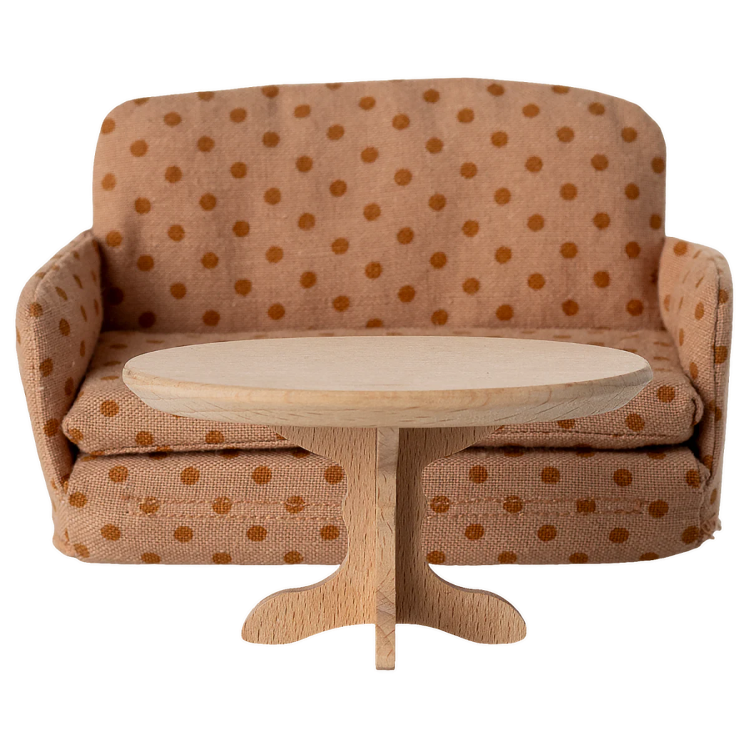 Stół do Jadalni dla Myszek 10 cm - Owalny Drewniany - Maileg