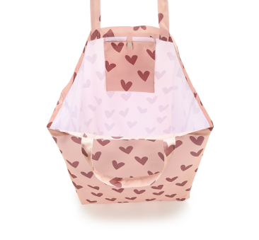 Heartbeat Pink - Shopper Bag z Kieszonką XL - Torba na zakupy - La Millou
