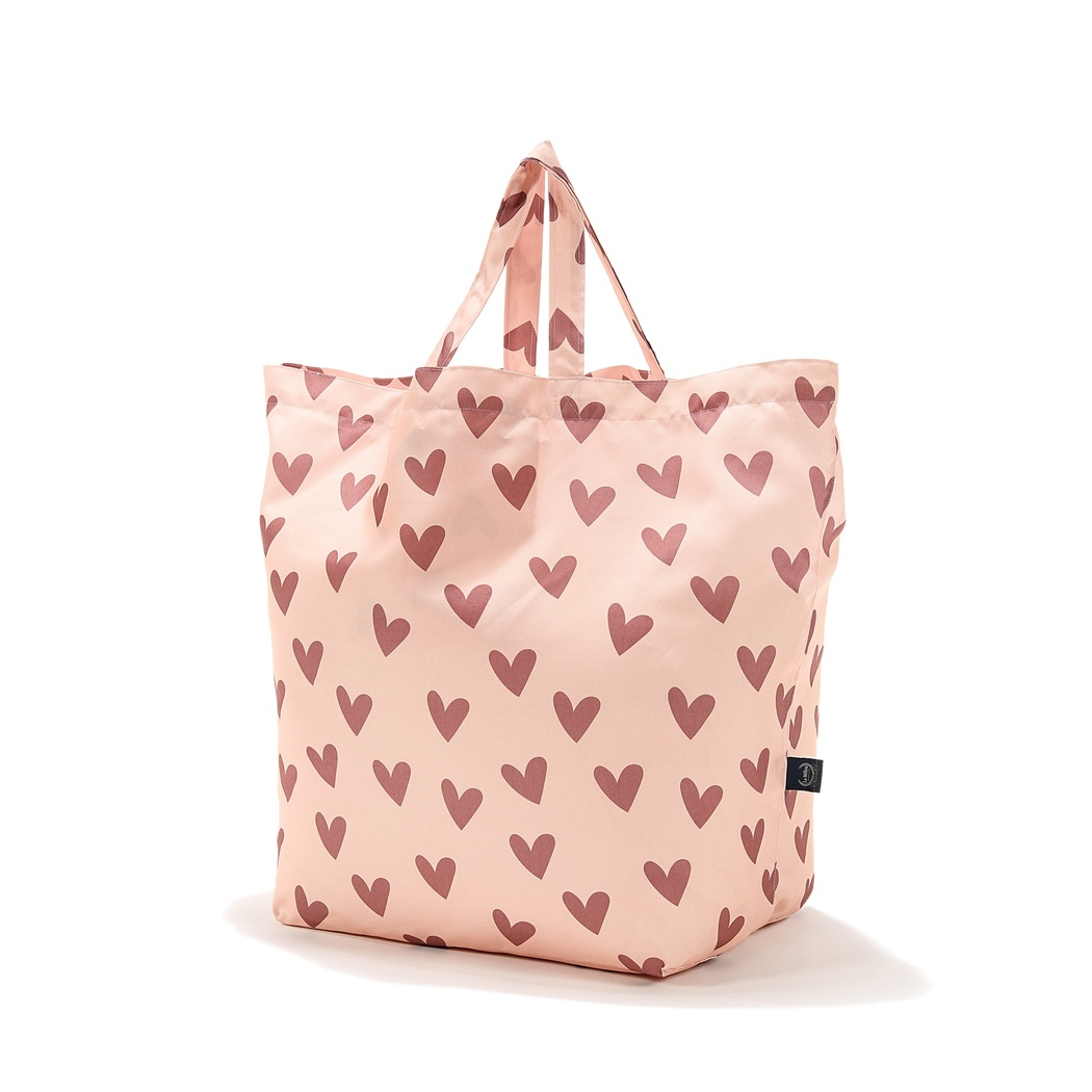 Heartbeat Pink - Shopper Bag z Kieszonką XL - Torba na zakupy - La Millou