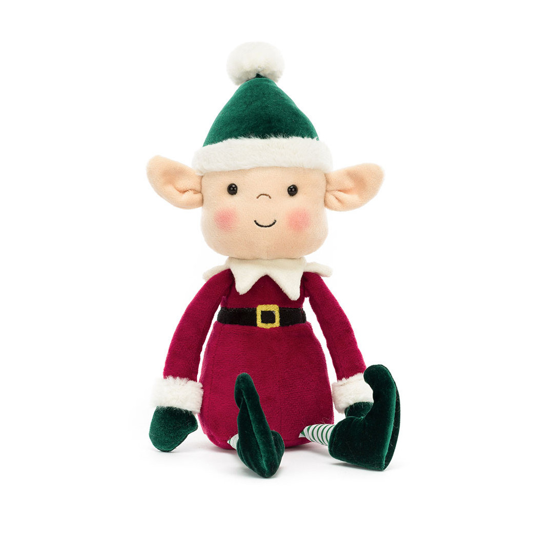 Elf Eldo - 30 cm - Pomocnik Świętego Mikołaja - Maskotka Przytulanka - JellyCat