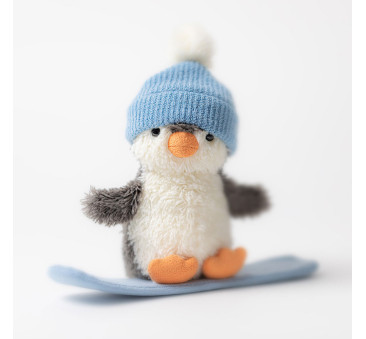 Pingwin Peanut na Snowboardzie - 12 cm - Maskotka Przytulanka - JellyCat