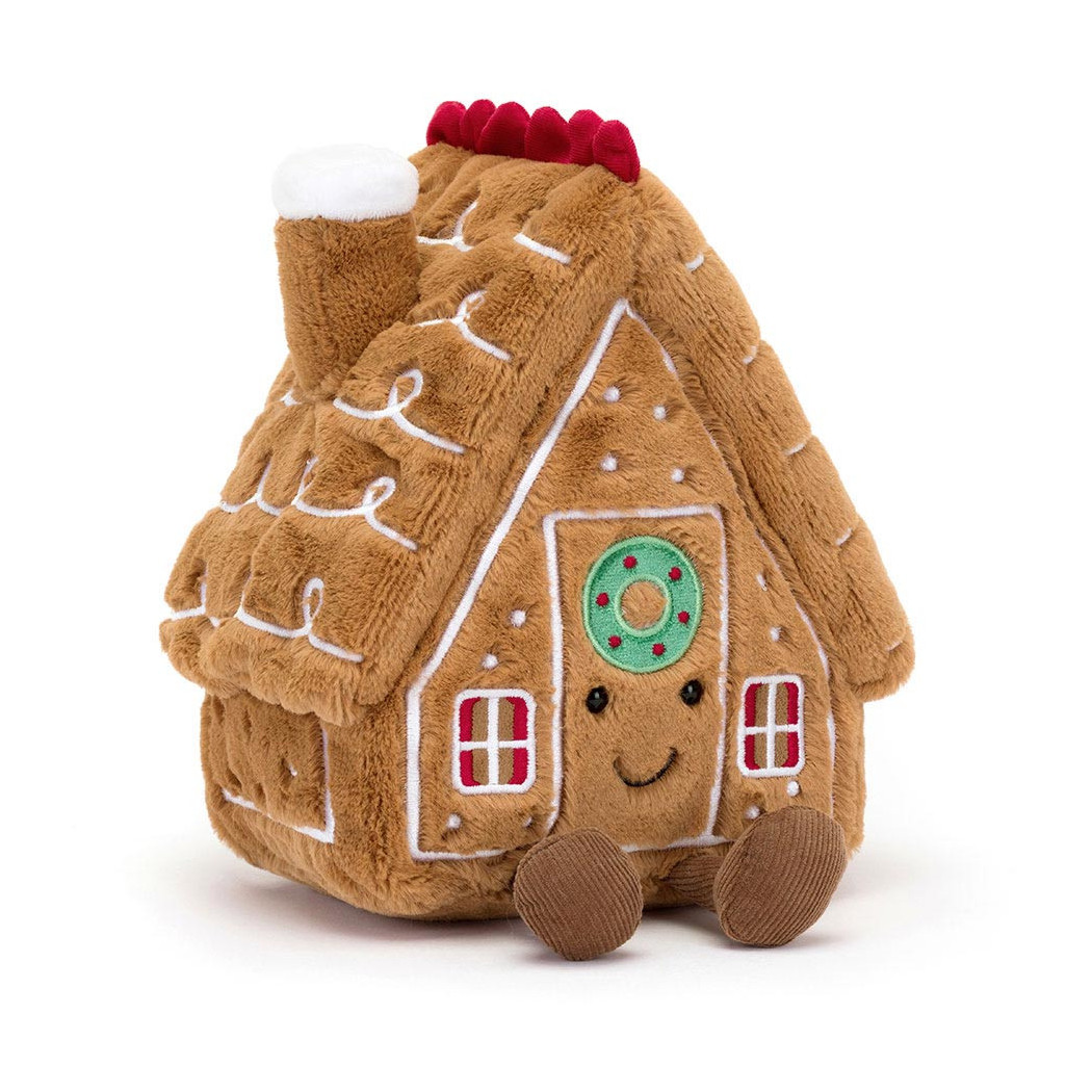 Chatka z Piernika - Wesoły Piernikowy Domek - 22 cm - Pluszowa Ozdoba Przytulanka - Jellycat